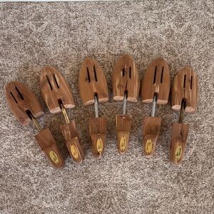 Set of 3 Allen Edmond solid toe Cedar shoe trees.